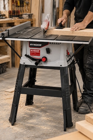 Heilber Hm255t Profesyonel Tezgah Üstü 255mm 1800w Pro Ahşap Tahta Kesme Makinesin-45 Derece Açılı