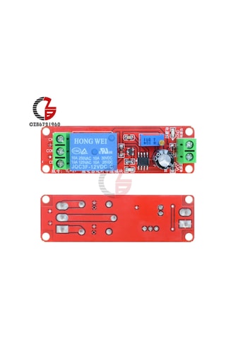 Gözelerelektronik-12V Ne555 Zaman Ayarlı Tekli Röle Modülü