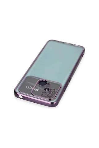 Xiaomi Redmi 10c Kılıf Razer Lensli Silikon - Mor