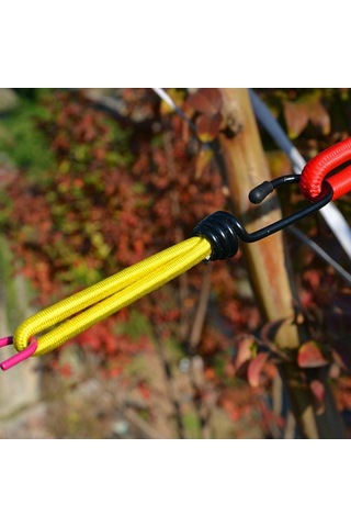 Pazly 5'li Set Kamp İpi - Çadır Sabitleme, Bagaj Bağlama İçin Esnek Dayanıklı Yeşil-siyah 150mm Çok Renkli