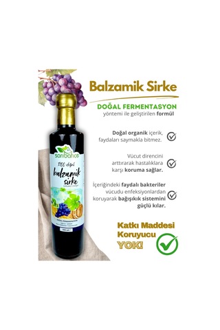Balzamik Sirke 500 Ml 2'li Paket - Organik Doğal Fermantasyon