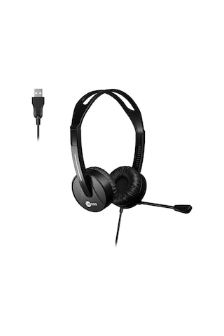 Lecoo HT106 USB Kablolu Mikrofonlu Kulak Üstü Kulaklık Siyah