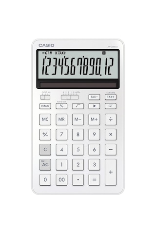 Casio Jw-200dq-we 12 Hane İpeksi Beyaz Masa Üstü Hesap Makinesi Diğer