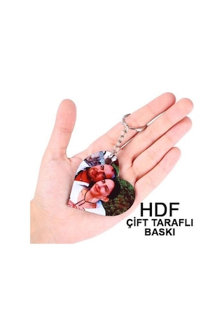 Hdf Çift Taraflı Anahtarlık - Kalp
