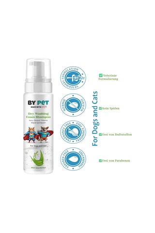 Tr Aloe Vera İçerikli Kedi Ve Köpek Kuru Yıkama Bakım Şampuanı Tüy Deri Bakım Köpüğü 200 Ml