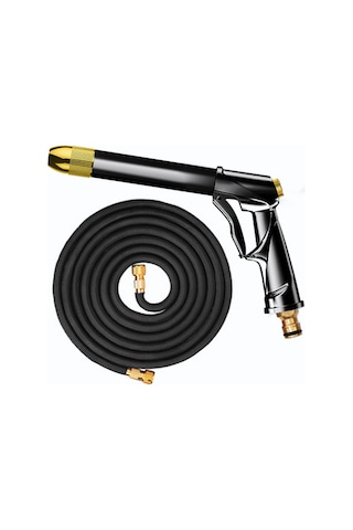 Suitu R-2383 Yüksek Basınçlı Püskürtme Tabancası Sulama Seti 7.5M Siyah