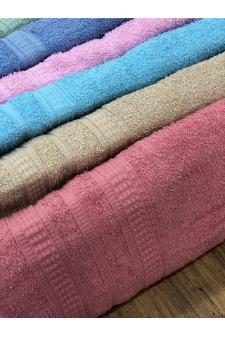 12 Li Royam %100 Pamuklu Ekonomik Kuaför Berber El Yüz Havlusu 50 X 80 Çok Renkli