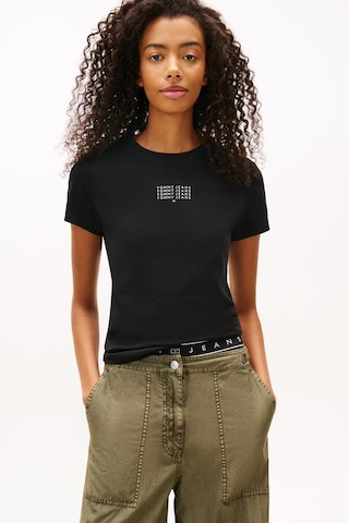 Pamuklu Regular Fit Logolu Bisiklet Yaka T Shirt T Shirt Dw0dw21841 Bds Siyah