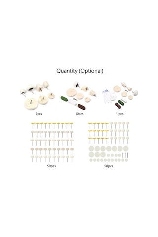 Pazly 7-58 Adet Yün Keçe Cila Aleti Seti - 154-480g Profesyonel Araç Seti