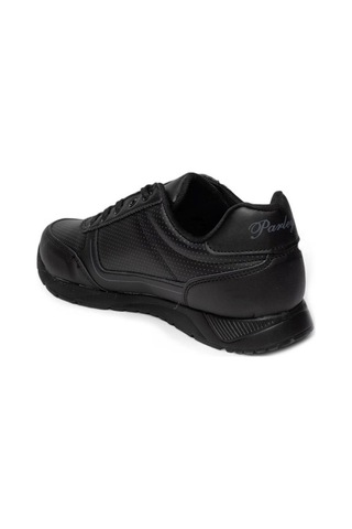 Parley 256-26 Deri Anatomik Bağcıklı Kadın Sneaker Siyah