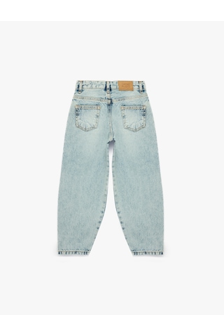 Koton Pamuklu Balon Kesim Denim Pantolon Lıght Indıgo 6skg40059ad Açık Mavi