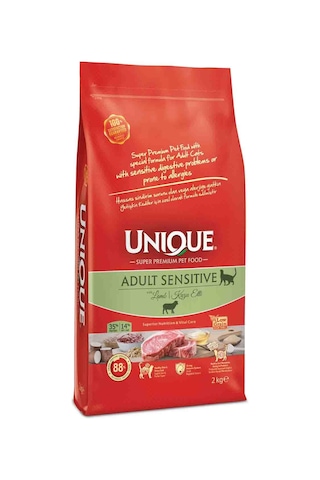 Unique Sensitive Kuzu Etli Yetişkin Kedi Maması 2 Kg Unique Sensitive Kuzu Etli Yetişkin Kedi Maması 2 Kg