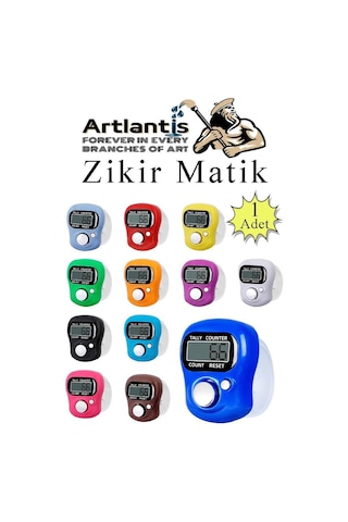 Zikirmatik 1 Adet Hediyelik Dua Tespihat Sayacı Tesbih Pilli Lcd Ekranlı Parmak Yüzük Zikir Matik