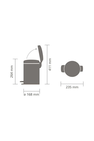 Brabantia Çöp Kutusu 3 Litre Newicon Beyaz 112126 Beyaz