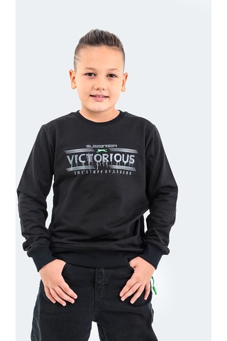 Slazenger DUNA IN Çocuk Siyah Sweatshirt