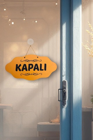 Dekoratif Açık-kapalı Tabelası - Turuncu