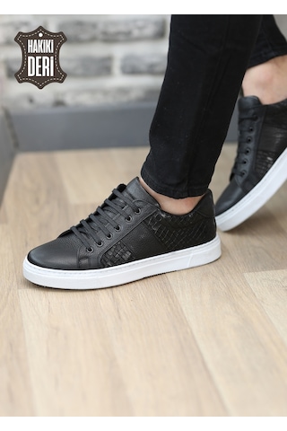 Hakiki Deri Günlük Baskılı Erkek Sneaker Roden5569 001