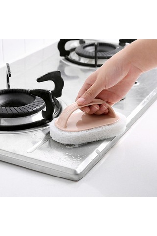 Mutfak Sünger Küvet Havuz Fırçası 3 Adet , Güçlü Ovma Bulaşık Yıkama Temizleme Fırçası-4