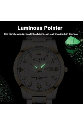 Leezsing Wlısth Q351 Kuvars Saat Erkekler Ve Kadınlar İçin Klasik İş Resmi Saat Su Geçirmez Paslanmaz Çelik Kayış