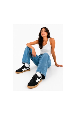 Papucumun Dünyası Unisex Süet Özel Gum Tabanlı Günlük Kullanıma Uygun Retro Sneaker Siyah