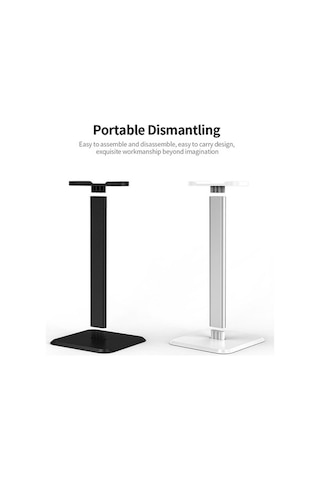 Fastbuy Pratik Alüminyum Kulaklık Tutucu, Evrensel, Kaymaz, Kolay Montajlı Siyah Kulaklık Rafı