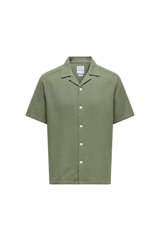 Only & Sons Onsbertıl Waffle Ss Resort Shırt Yeşil
