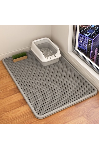 Sones 45 X 30cm Filtreleme Ve Sıçramaya Dayanıklı Çöp Mat Pet Çift Katmanlı Eva Yatak Pedleri