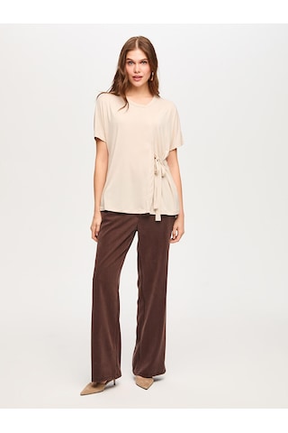 Faik Sönmez Beli Bağcık Detaylı Yuvarlak Yaka Modallı Tunik T-shırt S26tsh077 Us26tsh07772 Taş
