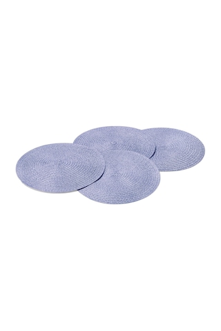 Amerikan Servis, 4 Lü Set, Polyester Açık Mavi