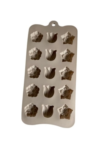 Silikon Çikolata Kalıbı Laleli 21 11 Cm