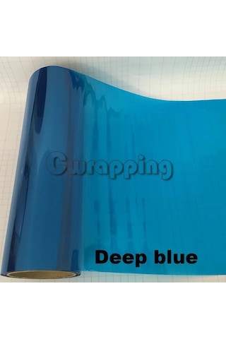 Koyu Mavi- 40 Cm X 150 Cm-oto Araba Tonu Far Arka Lambası Sis Işık Vinil Duman Film Levhası Etiket Kapak Araba Şekillen