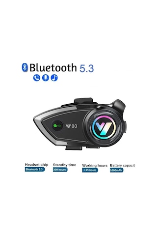 Y80 Motosiklet Kask Kulaklık Intercom Işıklı Motorsiklet Interkom.gzpde