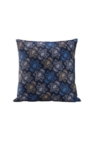 Asdiva Lüks Kadife 43x43 Cm Kırlent Kılıfı Dekoratif Yumuşak Salon Koltuk Avangart Lacivert Çok Renkli