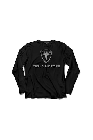 Tesla Motors Nıkola Tesla Logo Elon Musk Uzun Kollu Tişört Baskılı Çocuk T-shirt 001