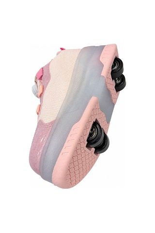 Papucumun Dünyası Kız Çocuk Işıklı Patenli Mekanizma Bağcıklı Sneaker Pembe