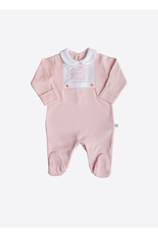 Kitikate Organik Sweet Home Şapkalı Tulum Pembe Pembe