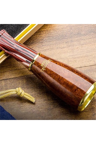 Lubinski 4 Boy Kullanım Briar Puro Ağızlığı 9mm Filtreli Long Smooth 38-57 Ring Lb-935