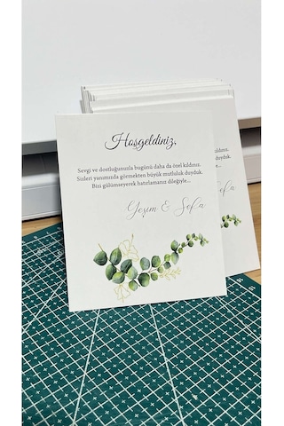 Hoşgeldiniz Nişan,nikah,düğün Kartı 9x12 Cm 63 Adet