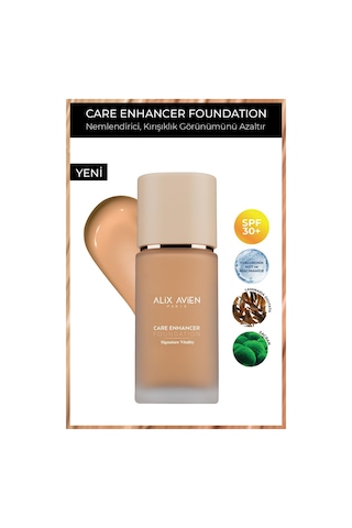 Alix Avien Kırışıklık Karşıtı Nemlendirici SPF30 Parlak Bitişli Fondöten Care Enhancer 819 Warm Gold