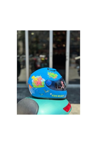 Çocuk Kaskı Ece 22.06 Sertifikalı / Fullface Kask / Ekstra Hafif Ve Konforlu Mavi
