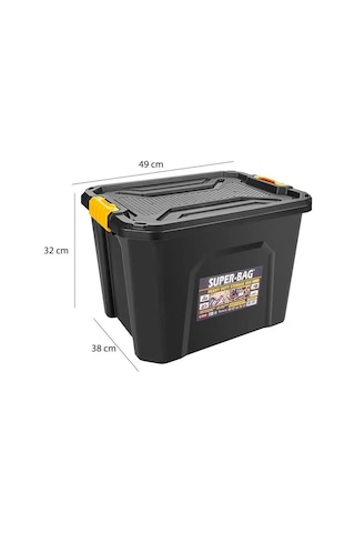 Super Kilitli Saklama Kutusu 40 Litre Bagaj Düzenleyici-1034 Çok Renkli