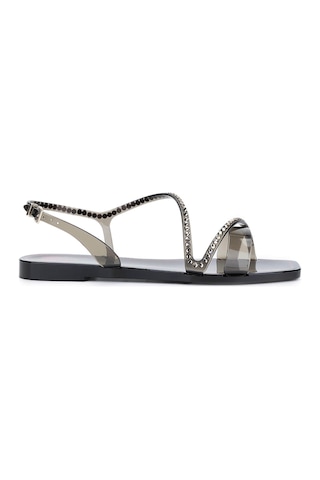 Menghi Kadın Pvc Siyah Düz Sandalet 774 810e Bn Sndlt Y25 Black Siyah