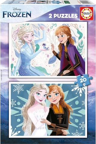 Educa 2x20 Parça Disnet Frozen Puzzle - 19736 - 3-5 Yaş Kız Çocuk 1 Adet
