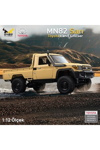 Mn Model Mn82 1/12 Toyota Land Cruiser Lc79 4wd Rc Model Crawler Offroad Uzaktan Kumandalı Araba Truck Rtr Lisanslı Sarı+dahili Işık Seti