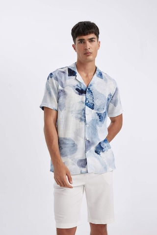DeFacto Modern Fit Yazlık Polo Yaka Kısa Kollu Gömlek C4118AX24SMBE748