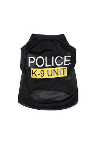 Köpek İçin Police K9 Unit Siyah Sweat Pet Kıyafet