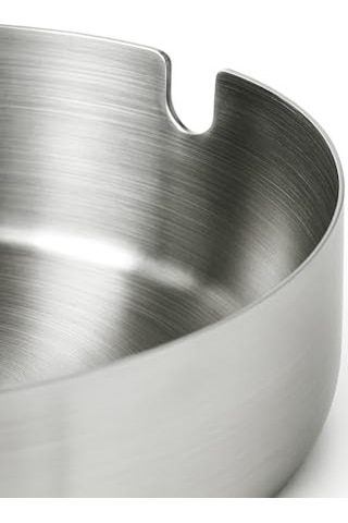 Busstier Gümüş Metal Küllük, Modern Silindir Tasarım Kül Tablası, Portatif Araç Küllüğü, Ev Ve Ofis İçin Şık Masaüstü Kül Tepsisi, Kolay Temizlenir Gümüş Rengi Koku Yapmayan Küllük