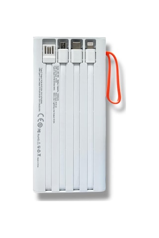Arz-002 Powerbank Taşınabilir Hızlı Şarj Cihazı Beyaz 10000 Mah Diğer