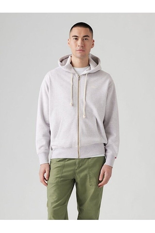 Levi's Pamuklu Regular Fit Kapüşonlu Fermuarlı Sweat Erkek Sweat A9265-5094 Gri