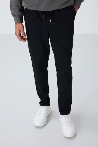 Tommy Life Siyah Yüzeyi Dokulu Standart Fit Erkek Eşofman Alt - 82155